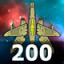 Destroyed 200 medium spaceships