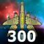 Destroyed 300 medium spaceships