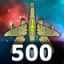 Destroyed 500 medium spaceships