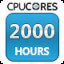 CPUCores Hours Used: 2000