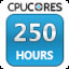 CPUCores Hours Used: 250