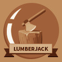 Bronze lumberjack