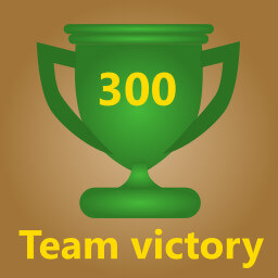 300. Team victory